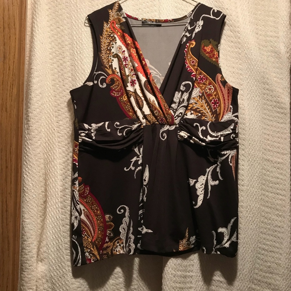Beautiful brown crossover blouse